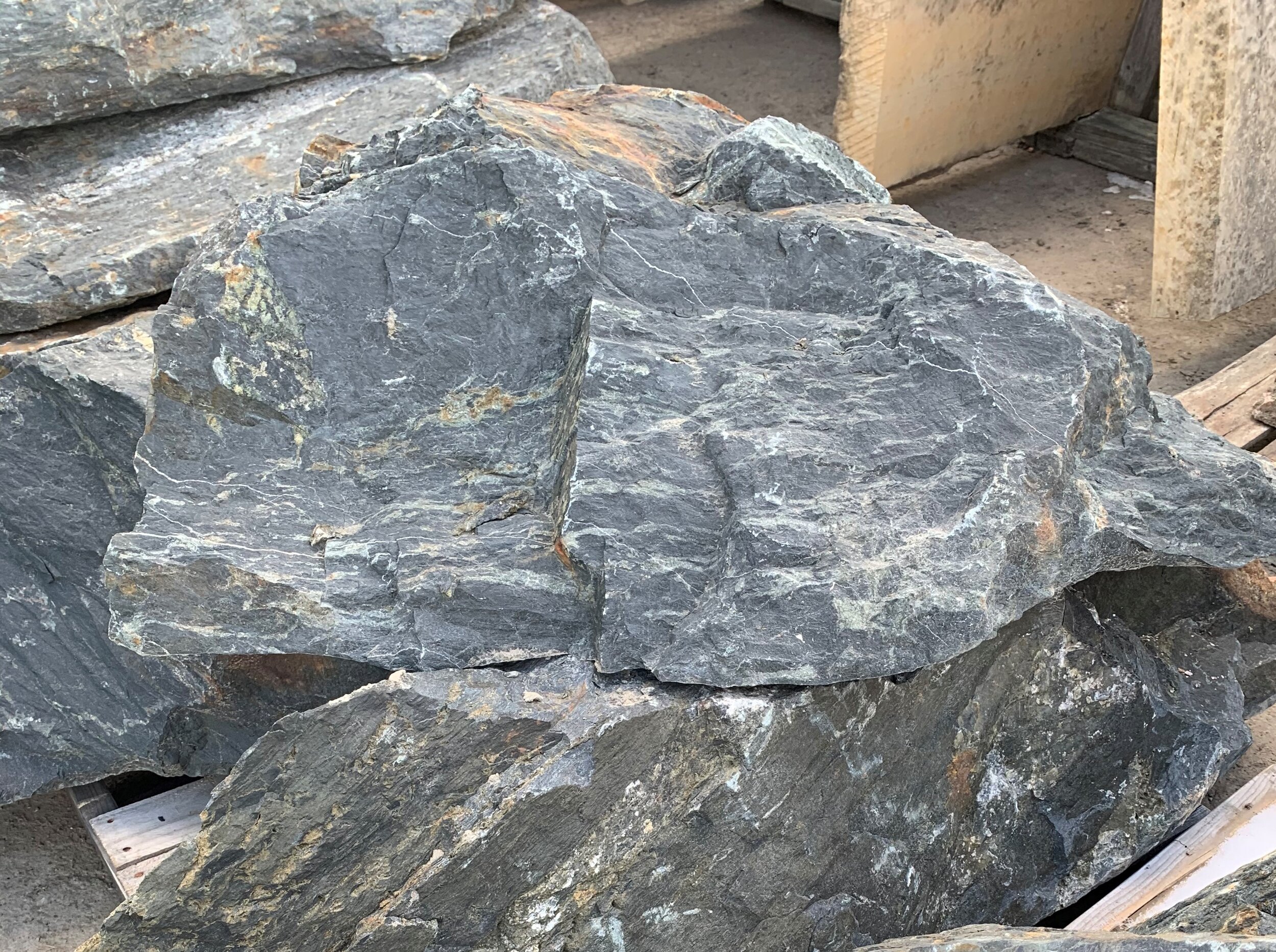 Aqua Grantique Boulder Cut Offs — Krukowski Stone